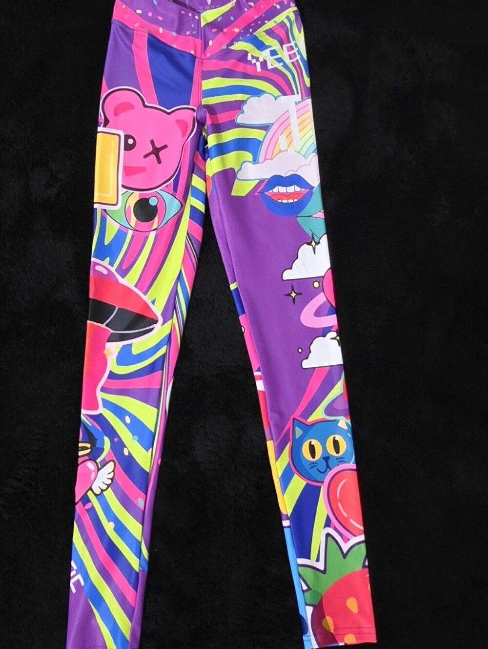 🌈 Colorful Pop Art Graphic Leggings – High Waisted, Stretchy & Vibrant